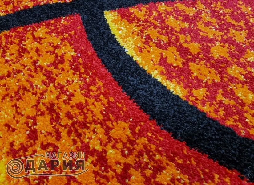 Тъкан килим MAGNOLIA 140 red/orange КРЪГ